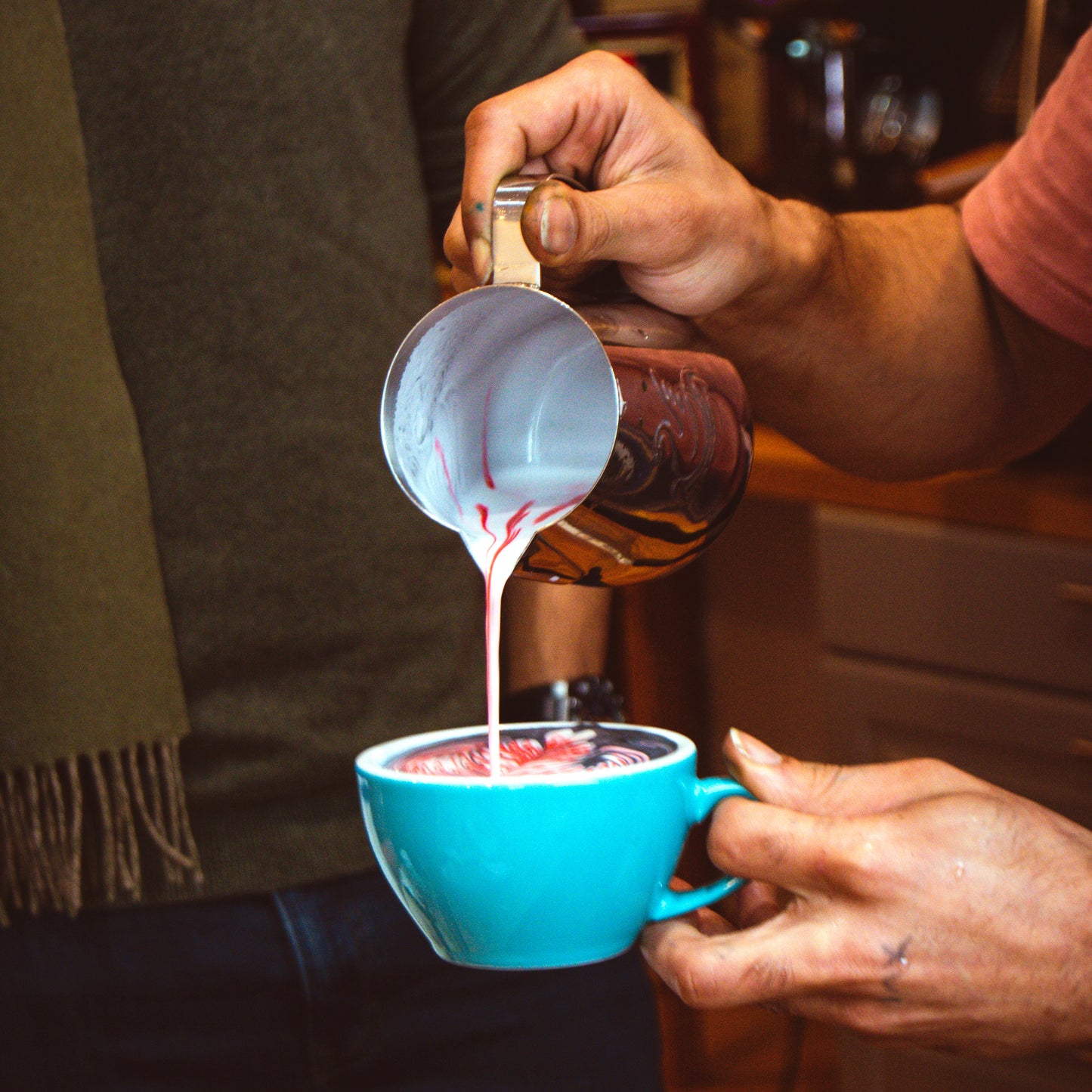 Latte Art Intro class nyc colorful